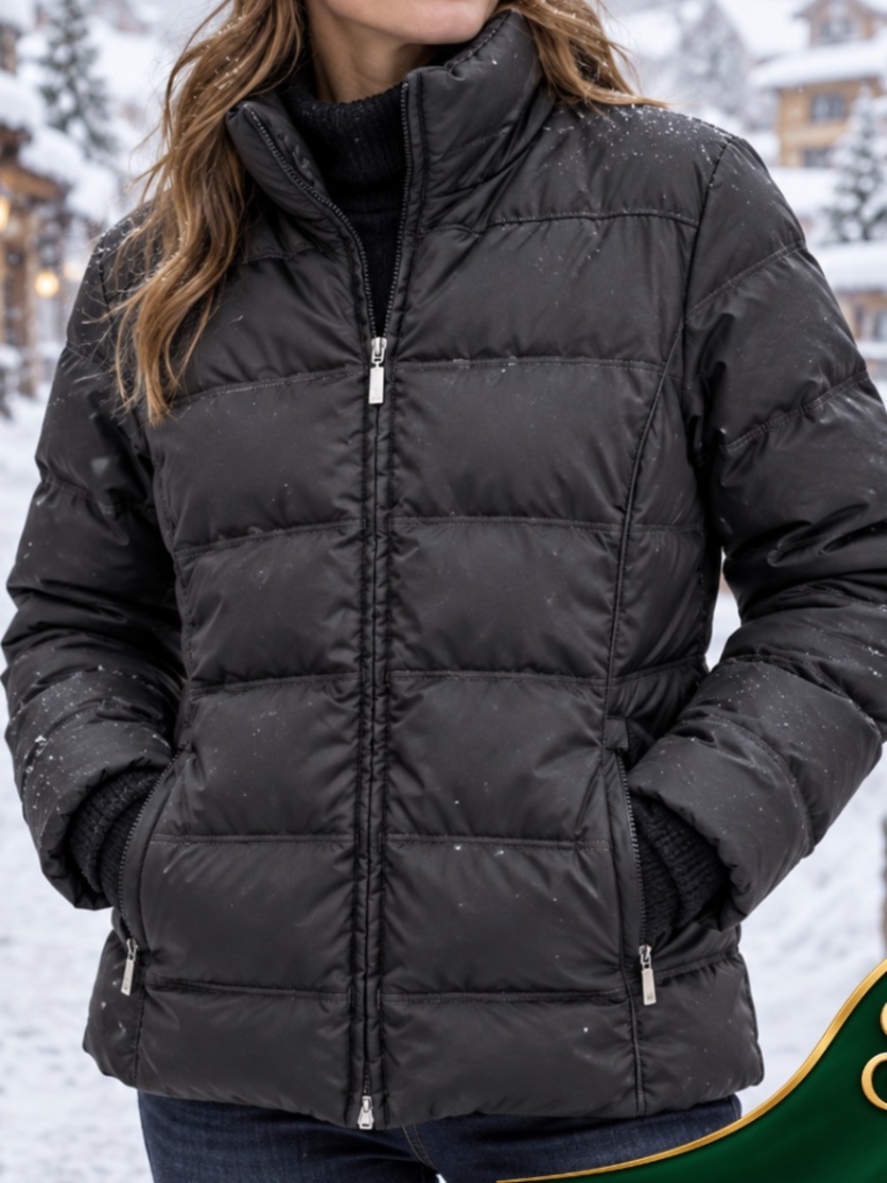 Puffer Jacket Women's Bold Spirit Black Size M Down Filled Winter Coat